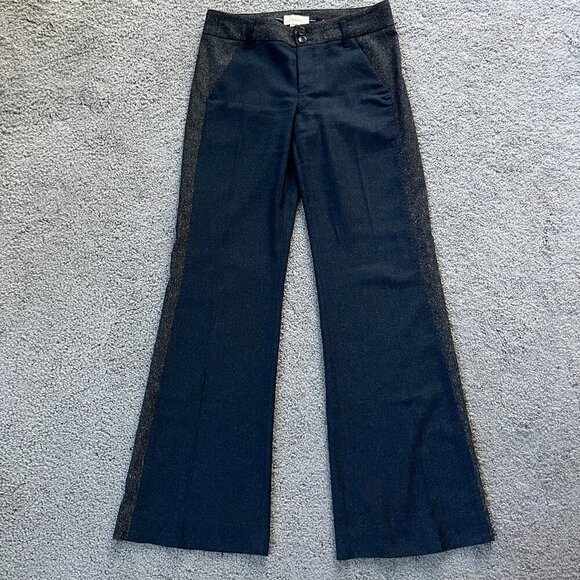Anthropologie Elevenses Pants - ANTHROPOLOGIE ELEVENSES THE BRIGHTON Mixed Tweed Colorblock Trousers Slacks 6T